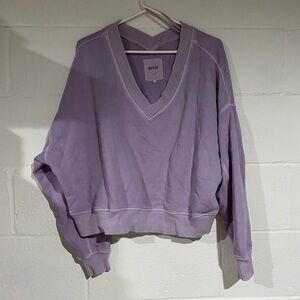Aerie Lavender V-Neck Sweater for Women
